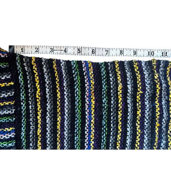 Vel Mex Hoodie Textured Black Multicolor Pull Over - Picture 13 of 15